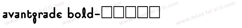 avantgrade bold字体转换